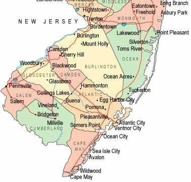 Map Of South Jersey – Map Of The World