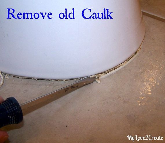 Remove old Caulk